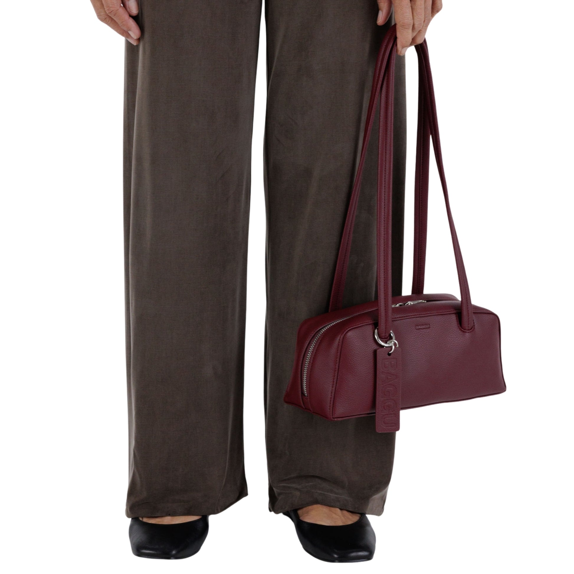 Baggu Small Recycled Leather Bowler Bag