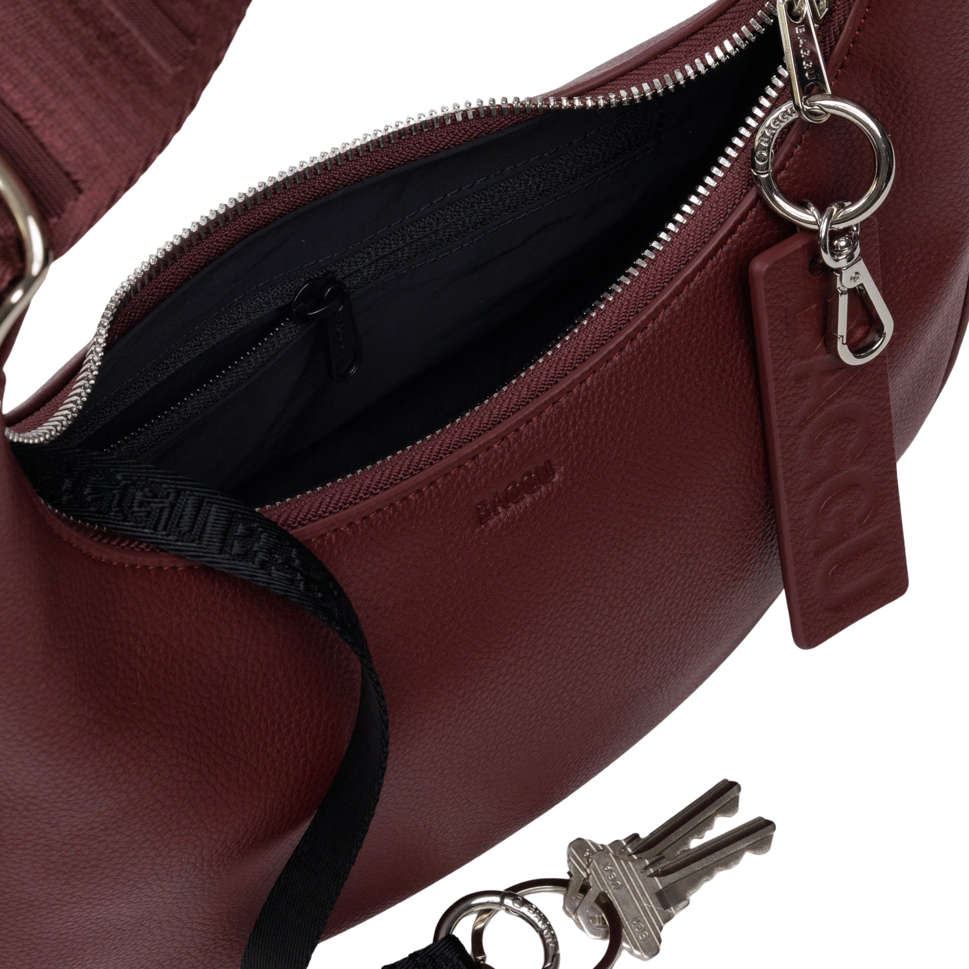 Baggu Small Recycled Leather Crescent Bag