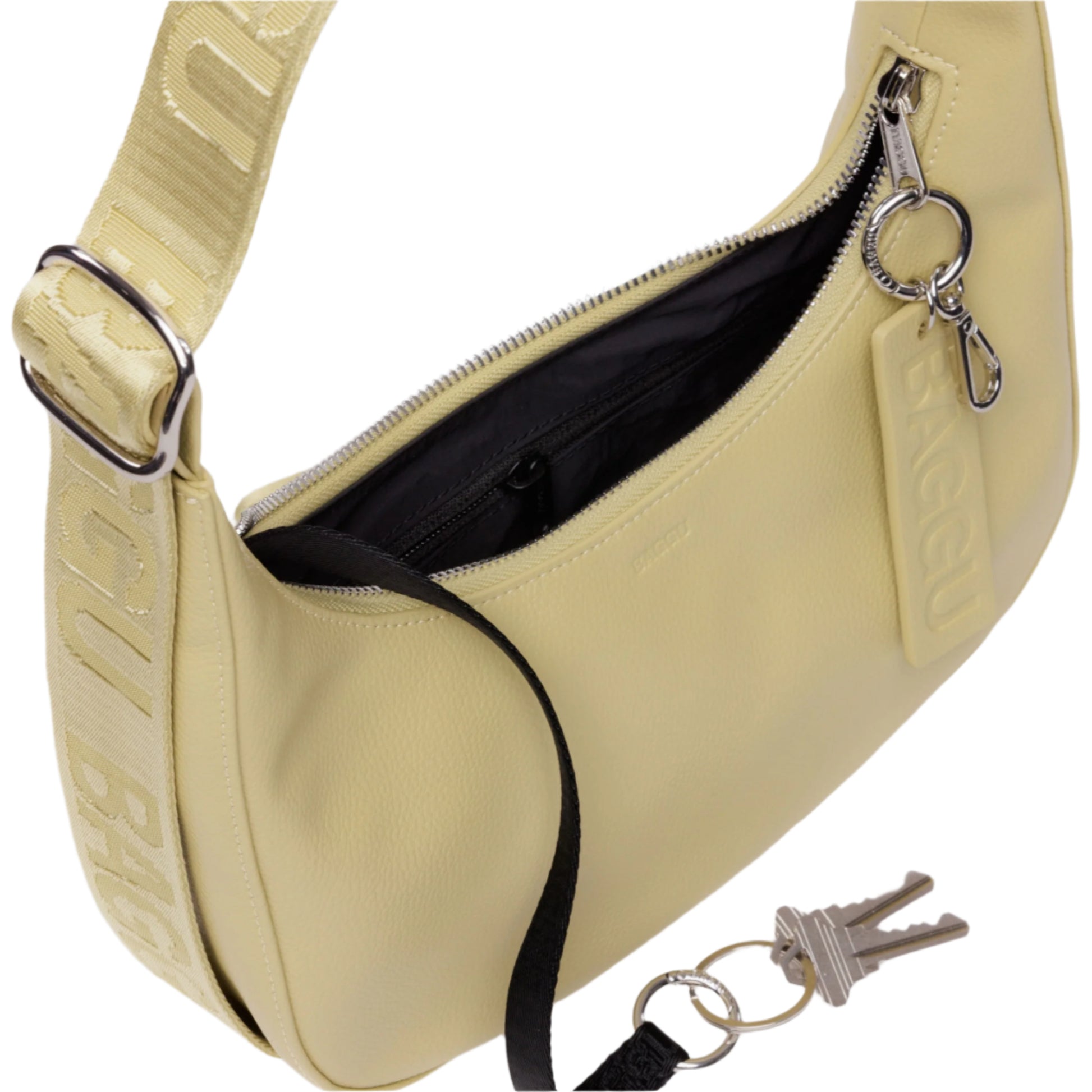 Baggu Small Recycled Leather Crescent Bag