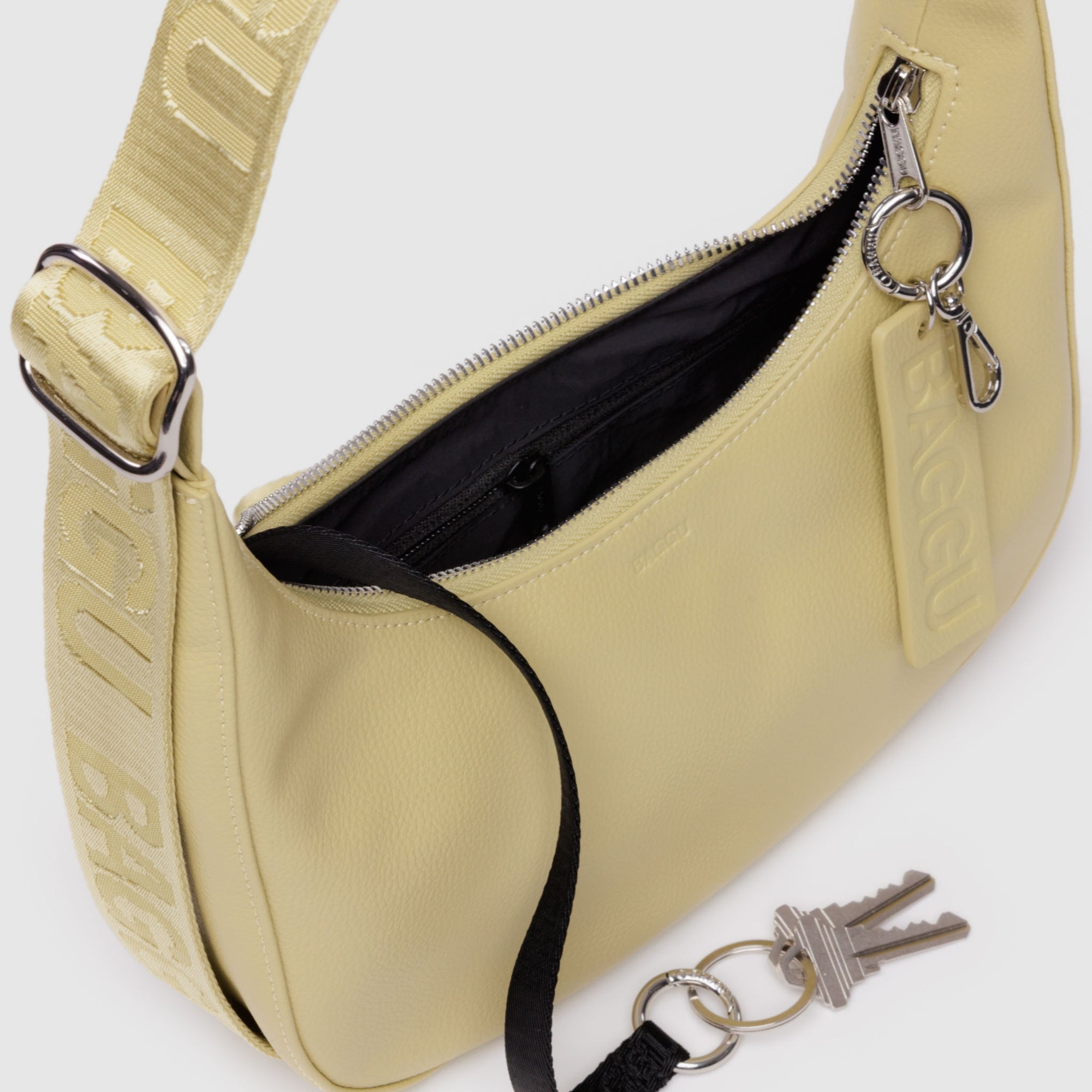 Baggu Small Recycled Leather Crescent Bag