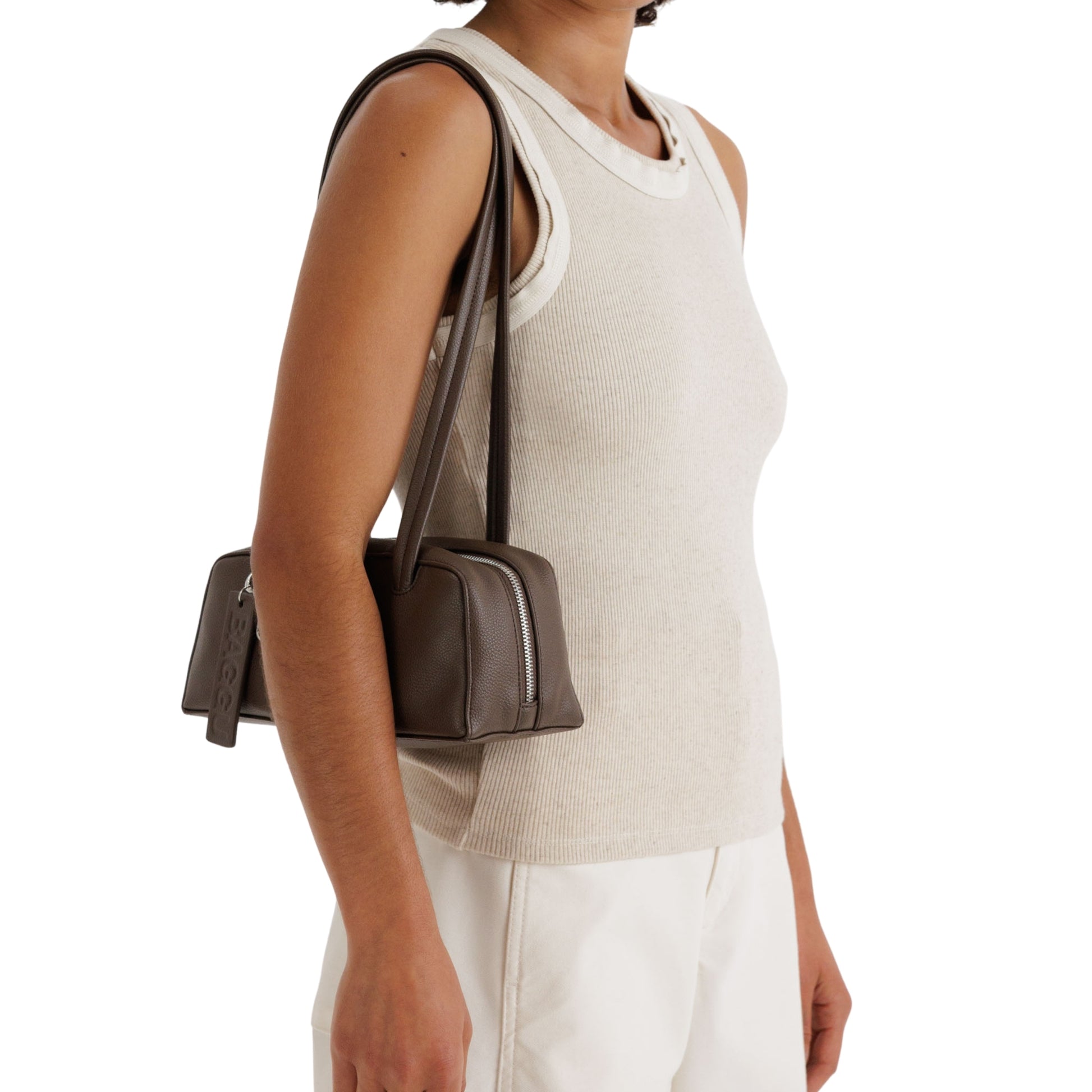 Baggu Small Recycled Leather Bowler Bag