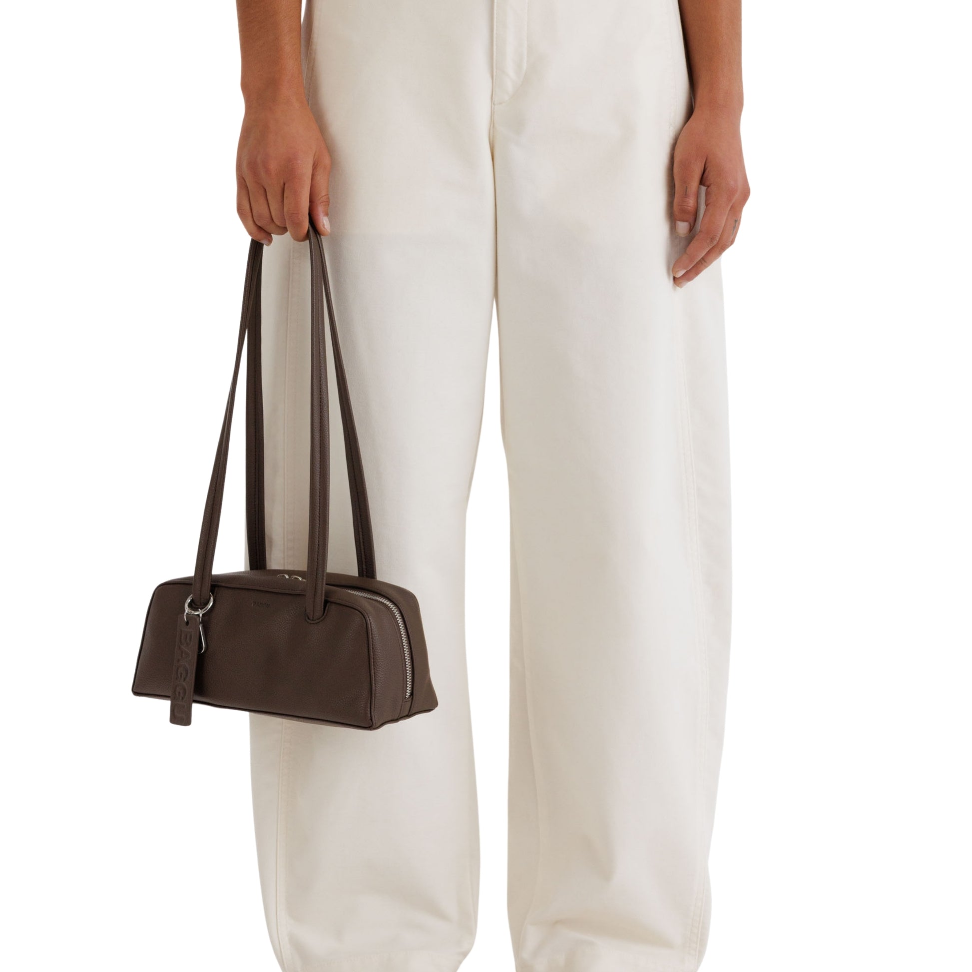 Baggu Small Recycled Leather Bowler Bag