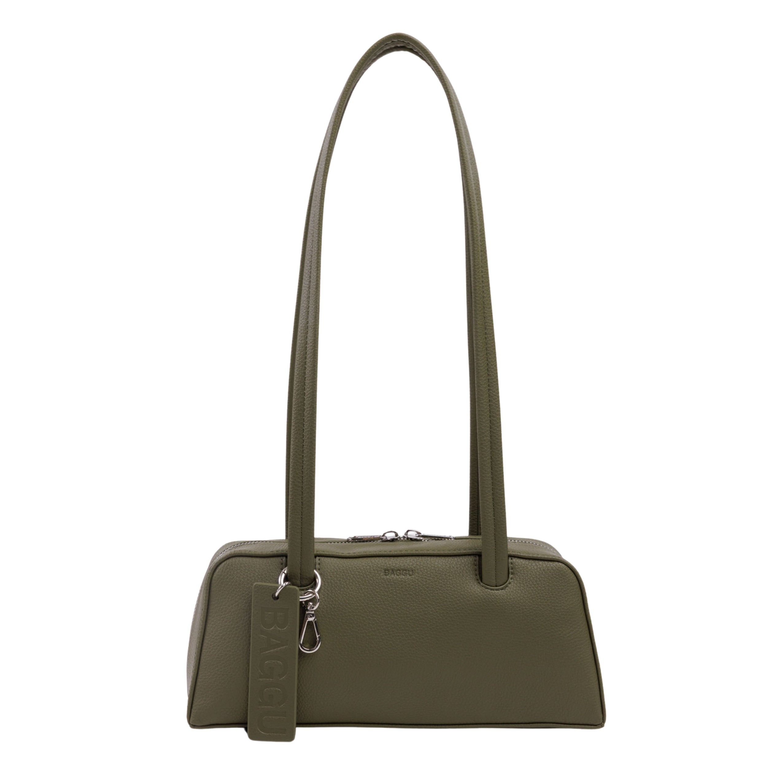 Baggu Small Recycled Leather Bowler Bag - Loden – Te Koop