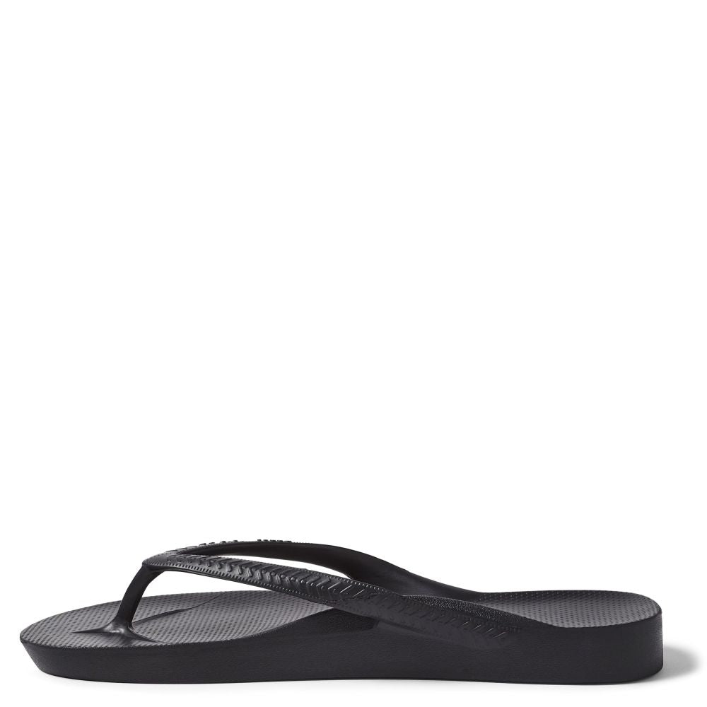 Archies Arch Support Flip Flops in Black
