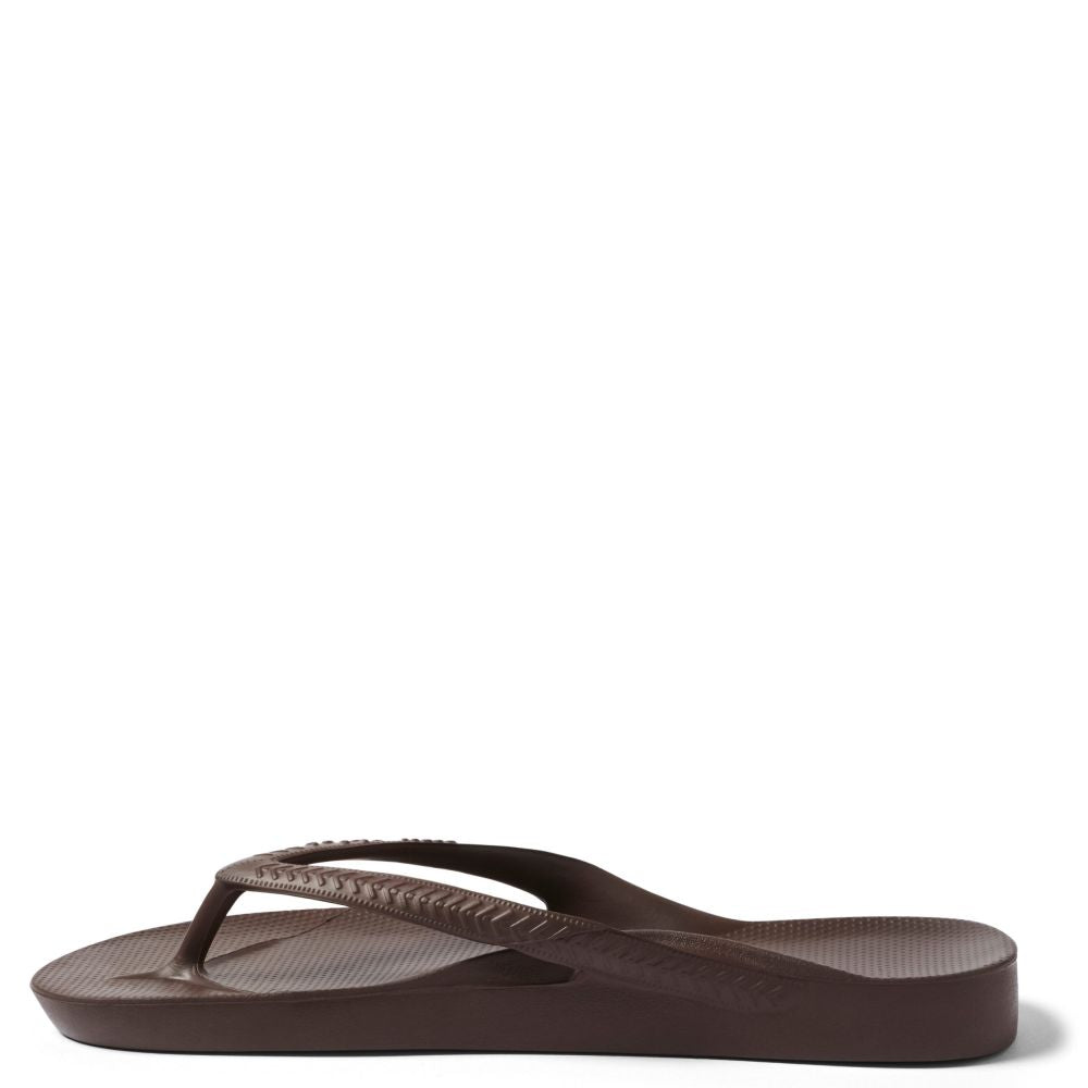 Archies Arch Support Flip Flops in Brown
