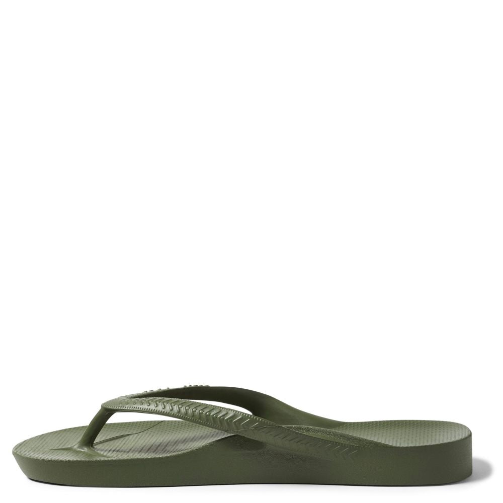 Archies Arch Support Flip Flops in Olive