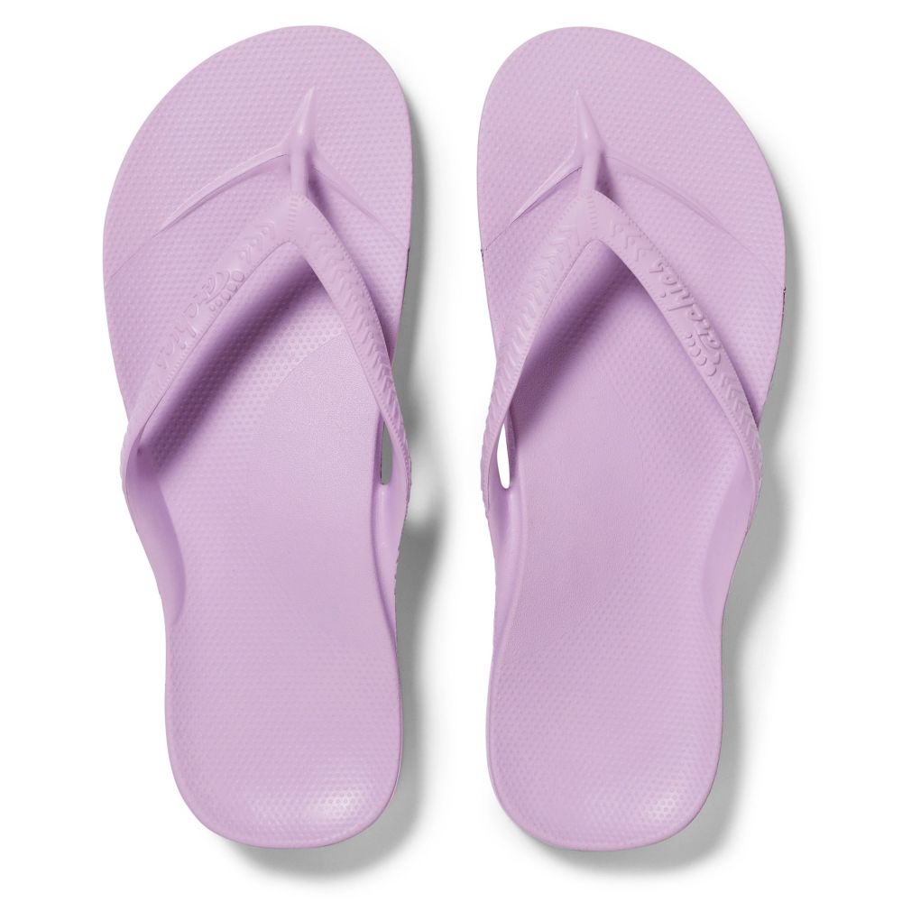 Archies Women's Arch Support Flip Flops in Lilac