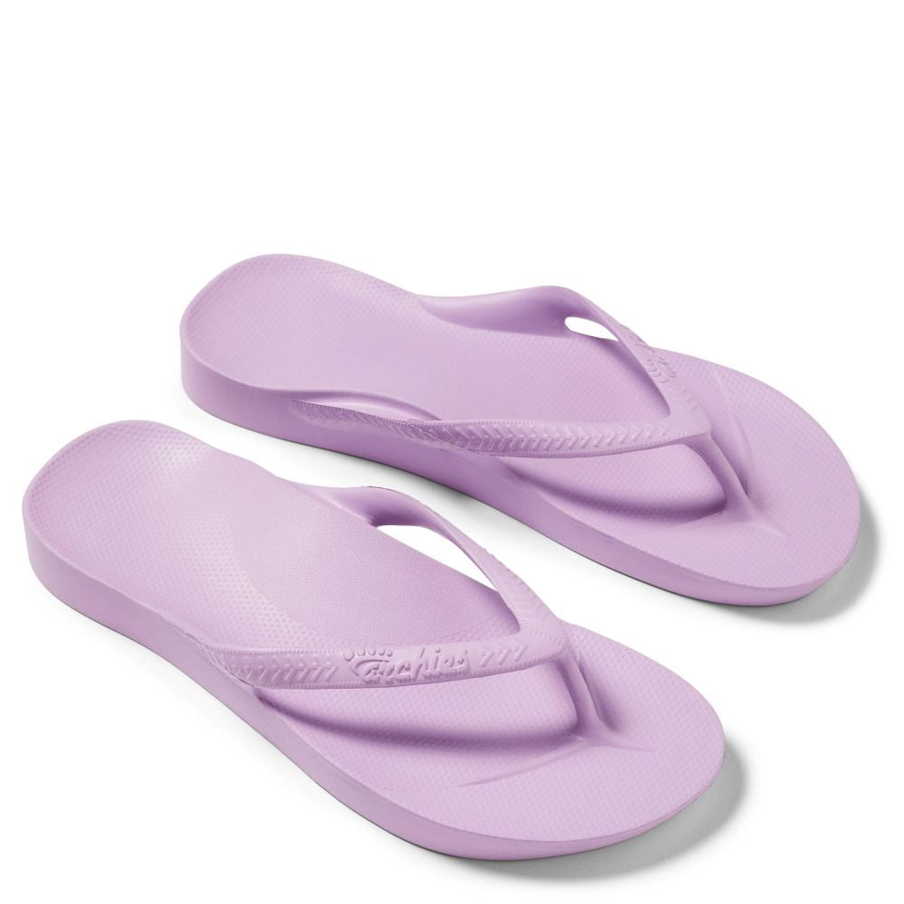 Archies Women's Arch Support Flip Flops in Lilac