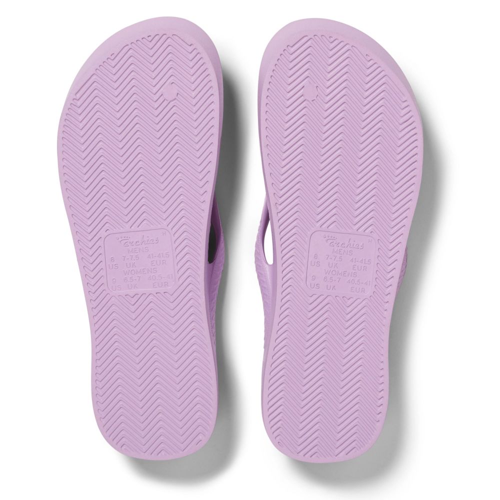 Archies Women's Arch Support Flip Flops in Lilac