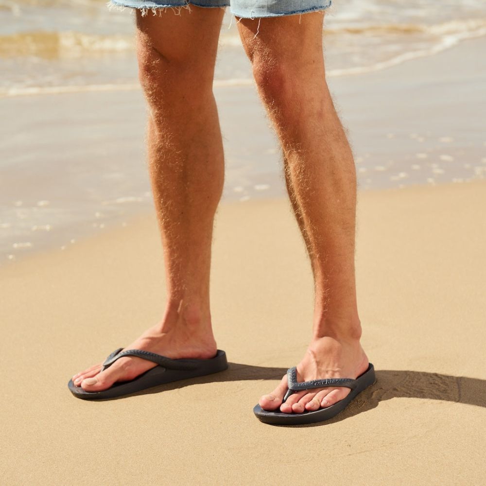 Archies Arch Support Flip Flops in Navy