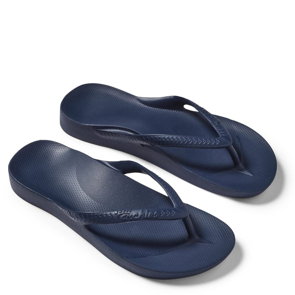 Archies Arch Support Flip Flops in Navy