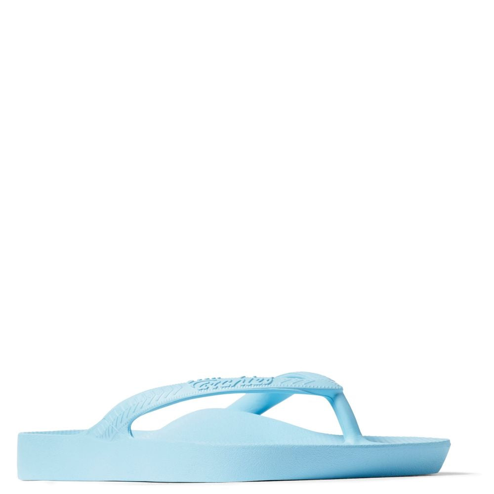Archies Arch Support Flip Flops in Sky Blue