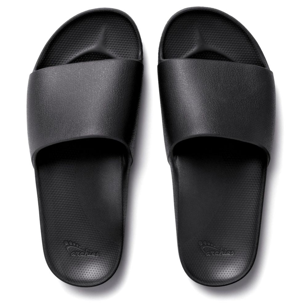 Archies Arch Support Slides in Black