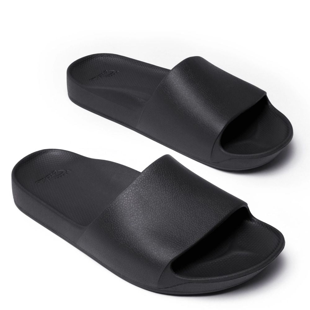 Archies Arch Support Slides in Black
