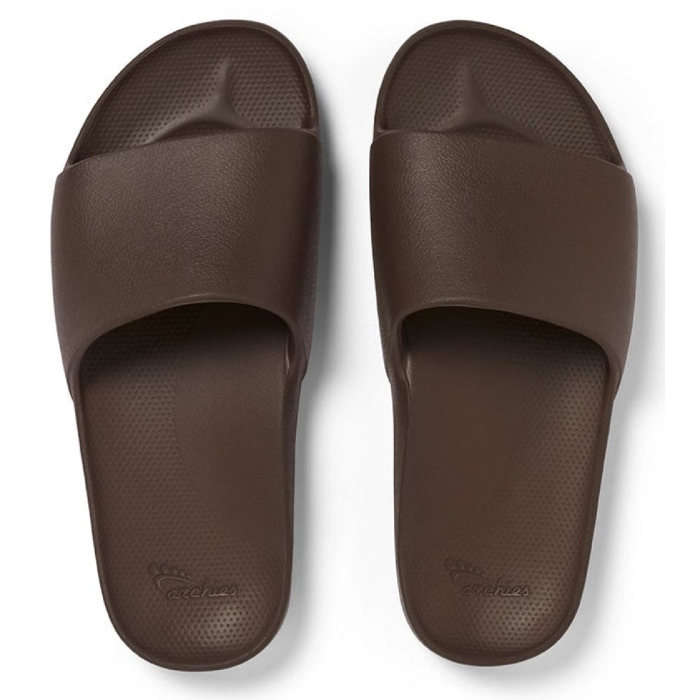 Archies Arch Support Slides in Brown