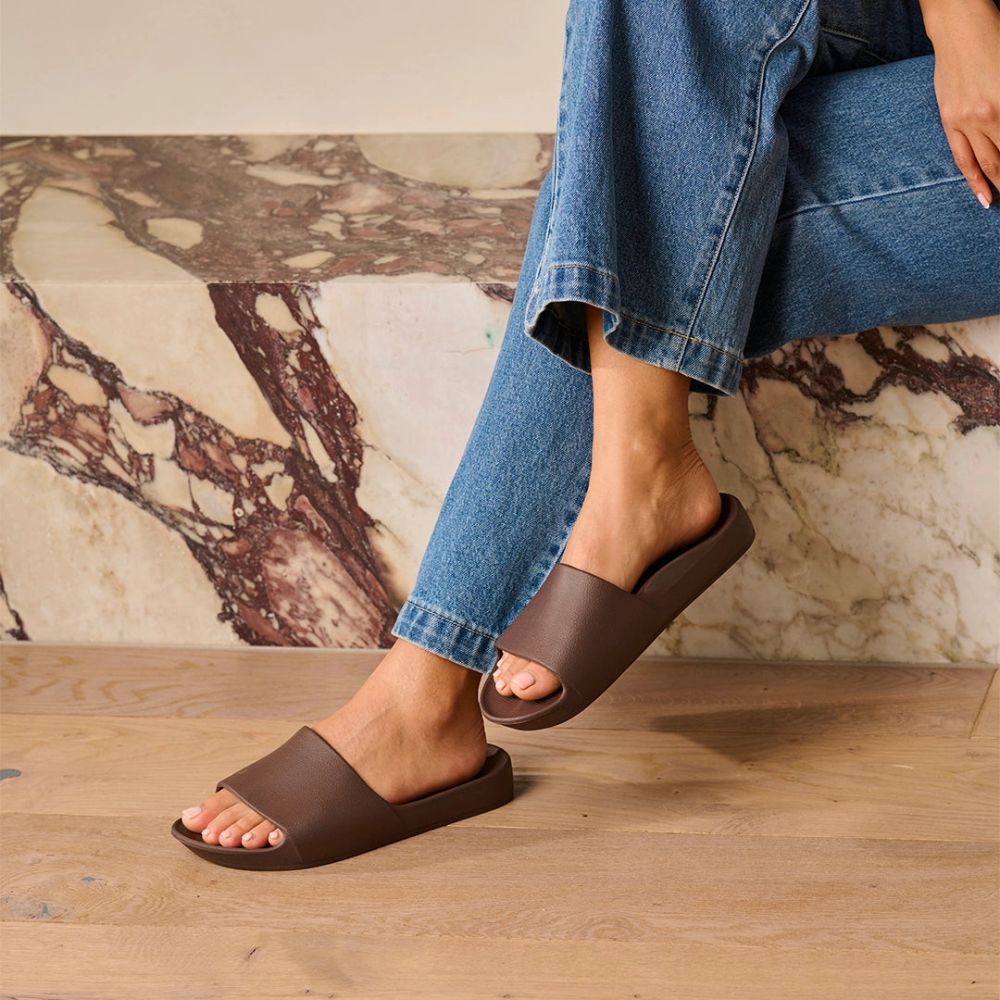 Archies Arch Support Slides in Brown