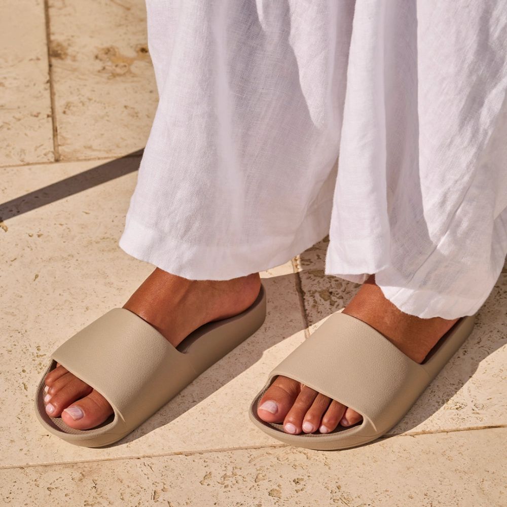 Archies Women's Arch Support Slides in Taupe