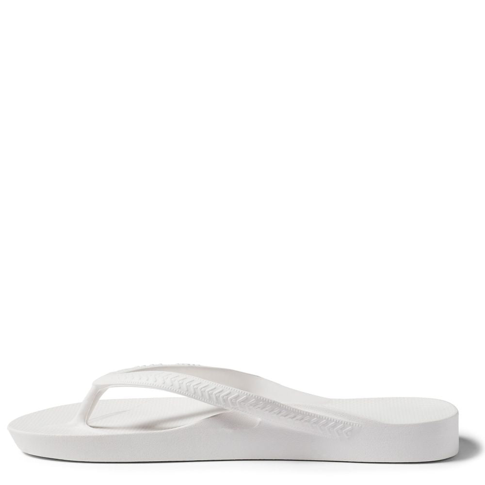 Archies Women's Arch Support Flip Flops in White