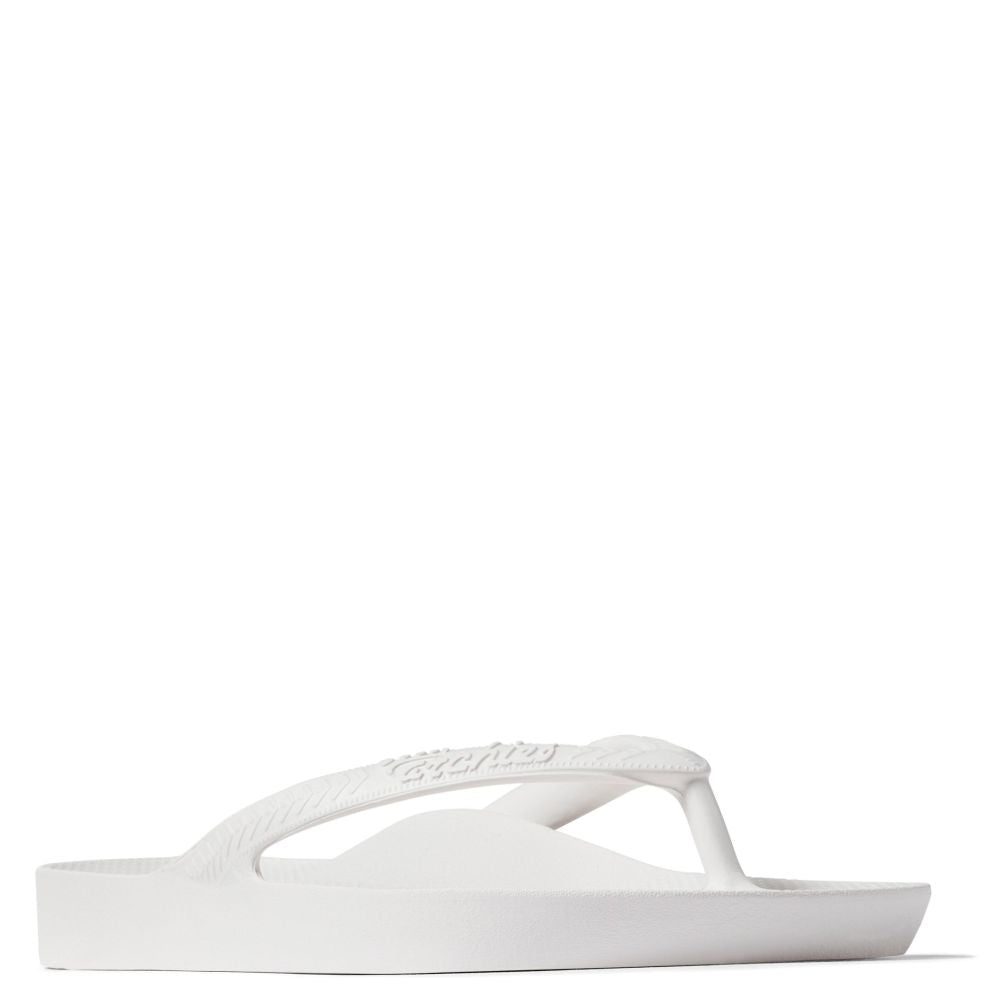 Archies Women's Arch Support Flip Flops in White