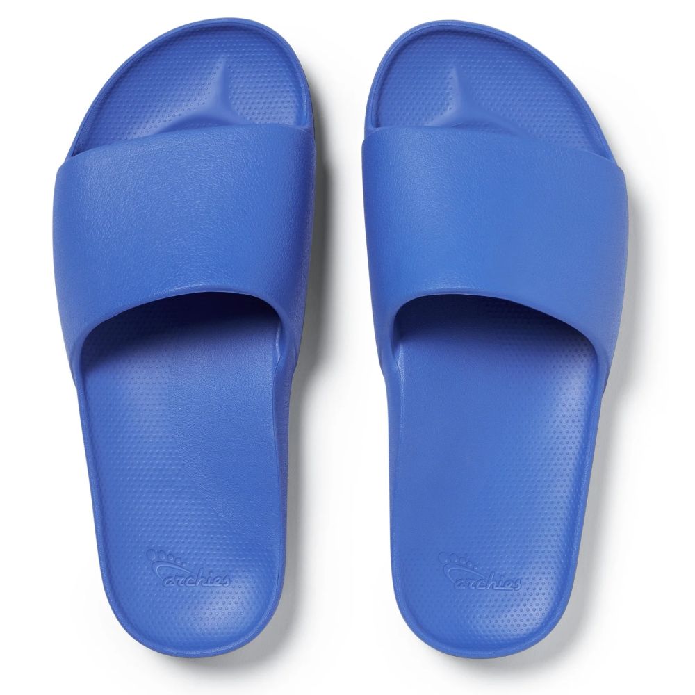 Archies Men's Arch Support Slides in Royal Blue - Getoutside Shoes