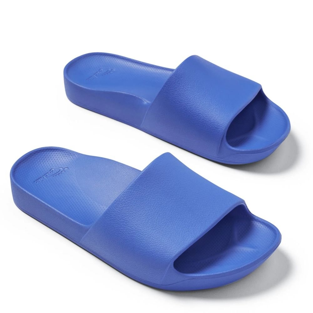 Archies Men's Arch Support Slides in Royal Blue - Getoutside Shoes