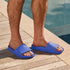 Archies Men's Arch Support Slides in Royal Blue - Getoutside Shoes