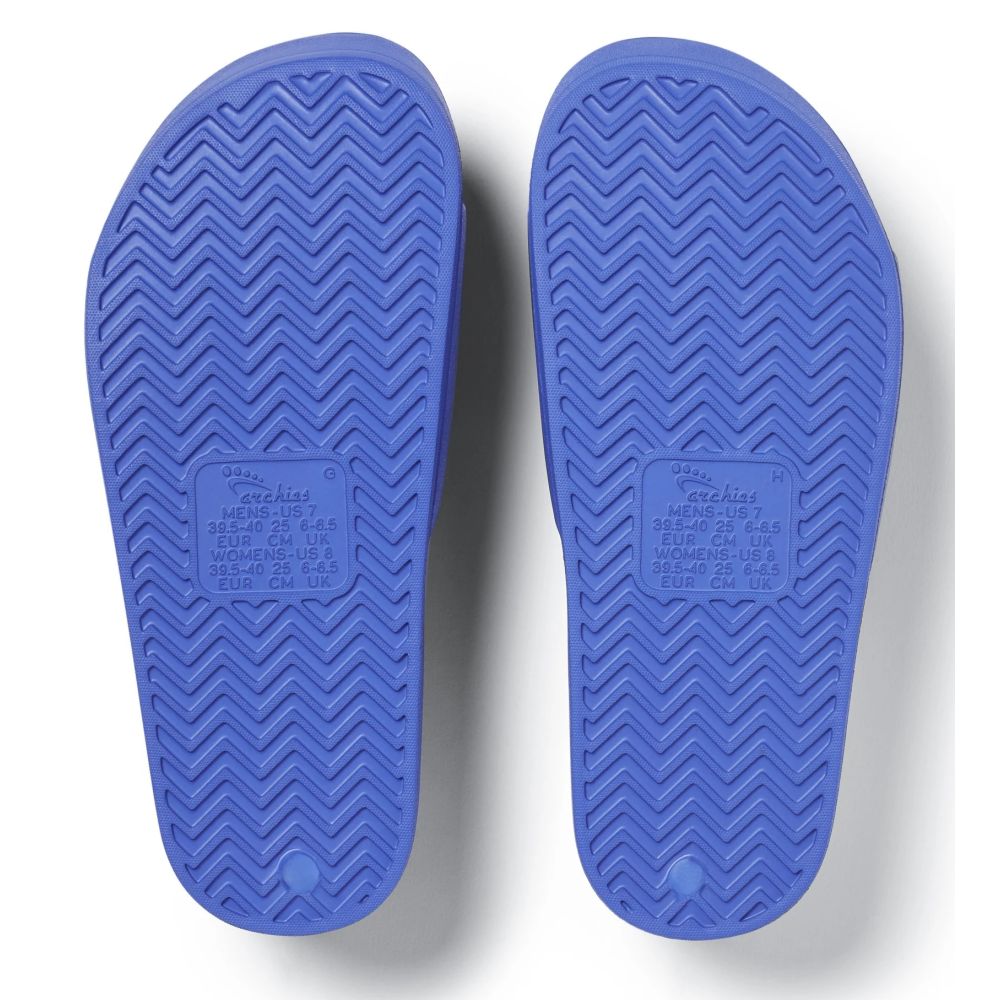 Archies Men's Arch Support Slides in Royal Blue - Getoutside Shoes