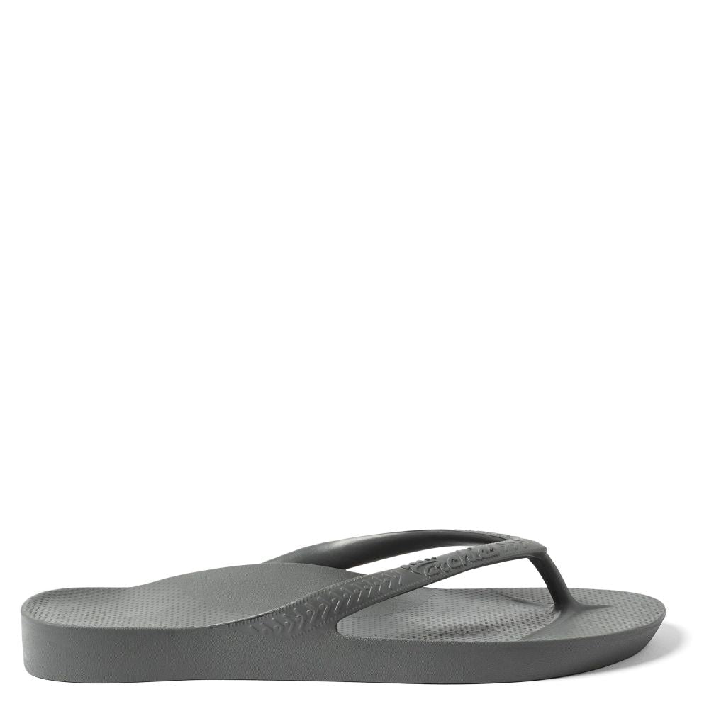 Archies Women's Arch Support Flip Flops in Charcoal - Getoutside Shoes