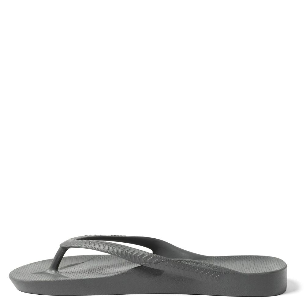Archies Women's Arch Support Flip Flops in Charcoal - Getoutside Shoes