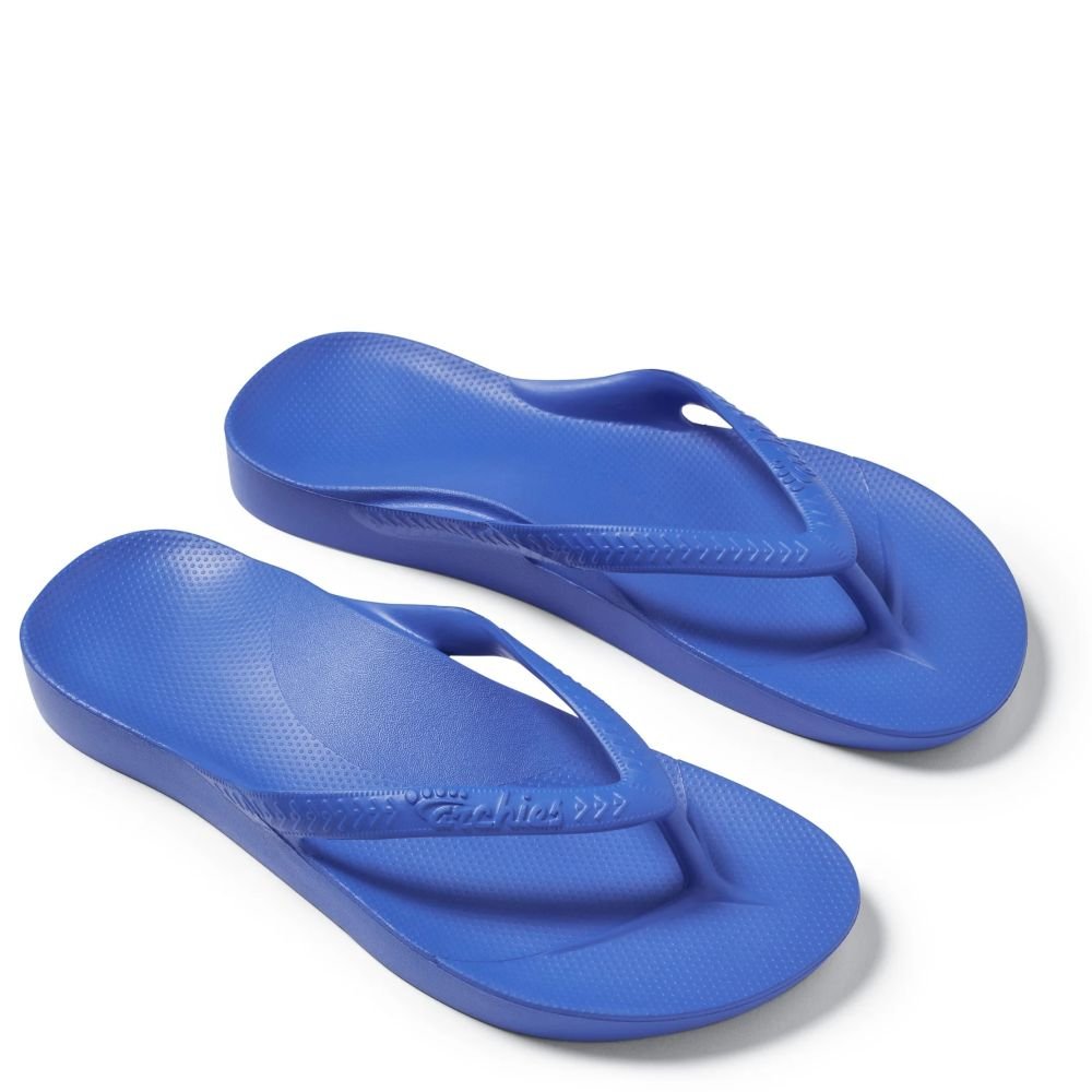 Archies Women's Arch Support Flip Flops in Royal Blue - Getoutside Shoes