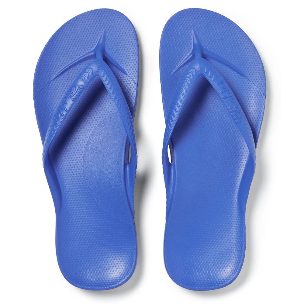 Archies Women's Arch Support Flip Flops in Royal Blue - Getoutside Shoes