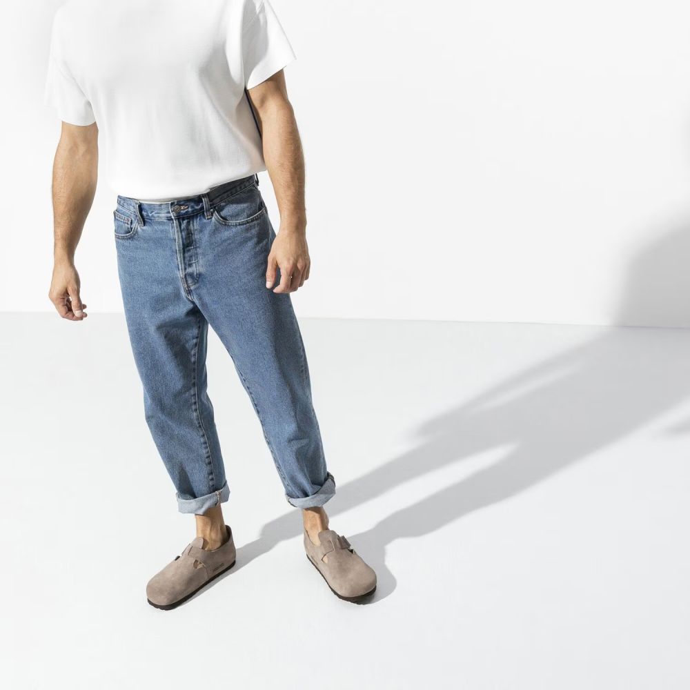 Birkenstock London Suede Leather in Taupe