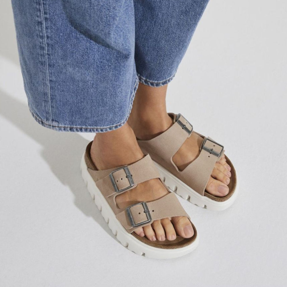Birkenstock Women's Arizona Chunky Leather Suede in Warm Sand