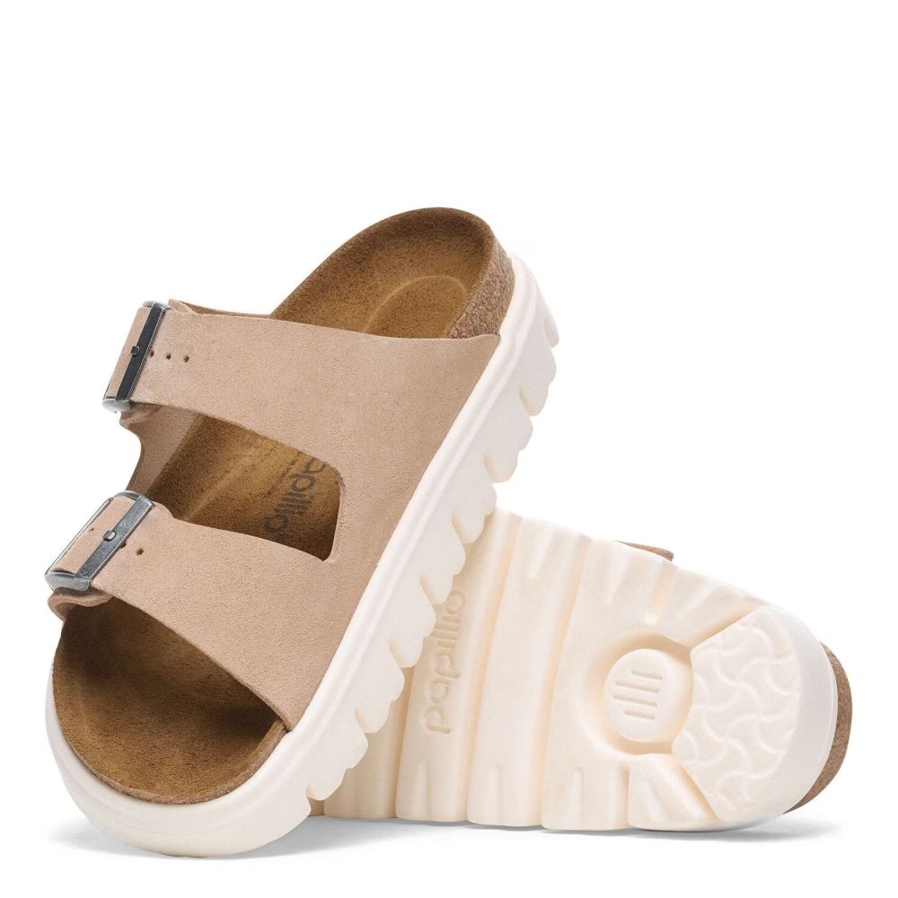 Birkenstock Women's Arizona Chunky Leather Suede in Warm Sand