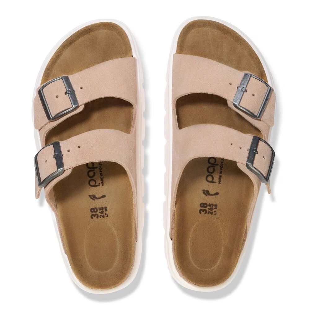 Birkenstock Women's Arizona Chunky Leather Suede in Warm Sand