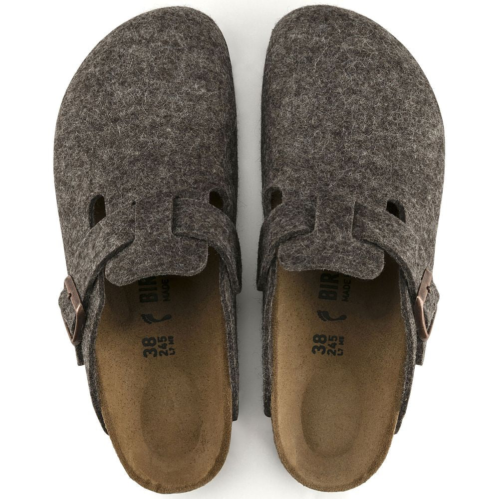 Birkenstock Women's Boston Wool Felt in Cacao (Narrow Width)
