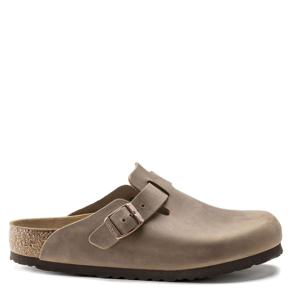 Birkenstock Women's Boston Oiled Leather in Tobacco Brown (Narrow Width)