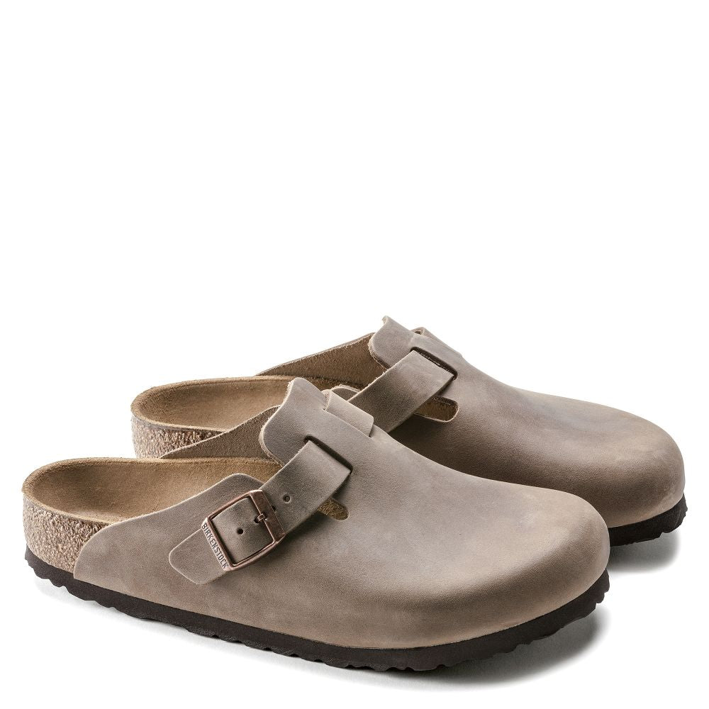 Birkenstock Women's Boston Oiled Leather in Tobacco Brown (Narrow Width)