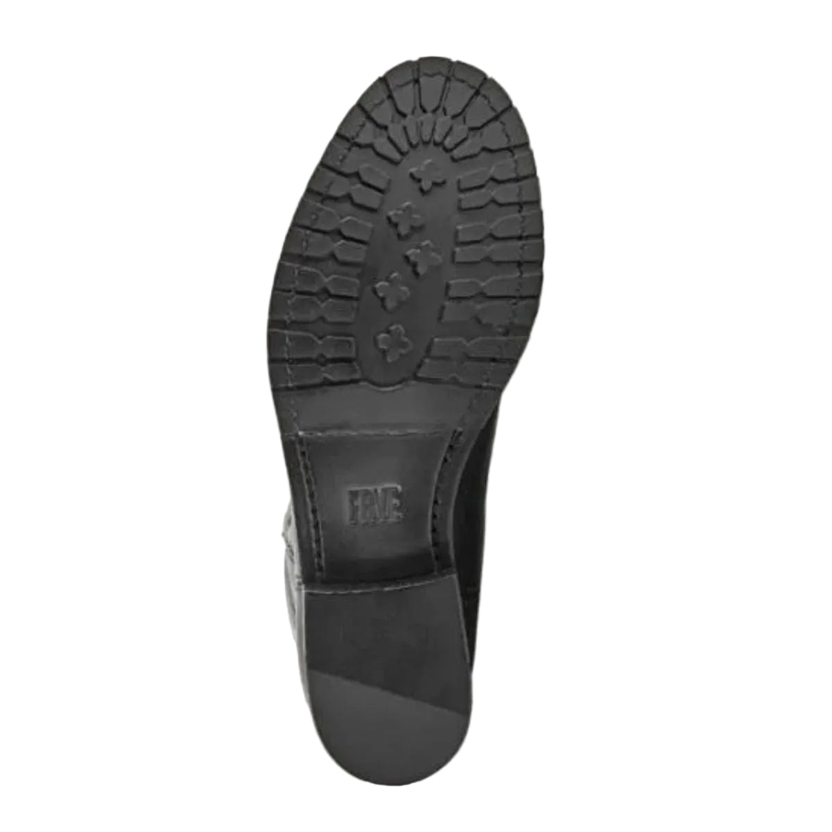 Frye Women's Melissa Double Sole Button Lug in Black/Waxy Burnished Leather - Getoutside Shoes