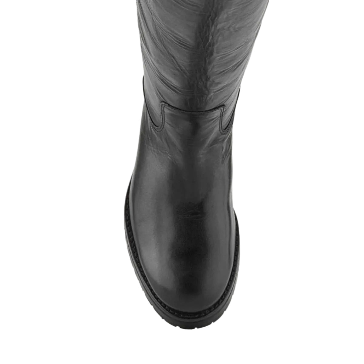 Frye Women's Melissa Double Sole Button Lug in Black/Waxy Burnished Leather - Getoutside Shoes