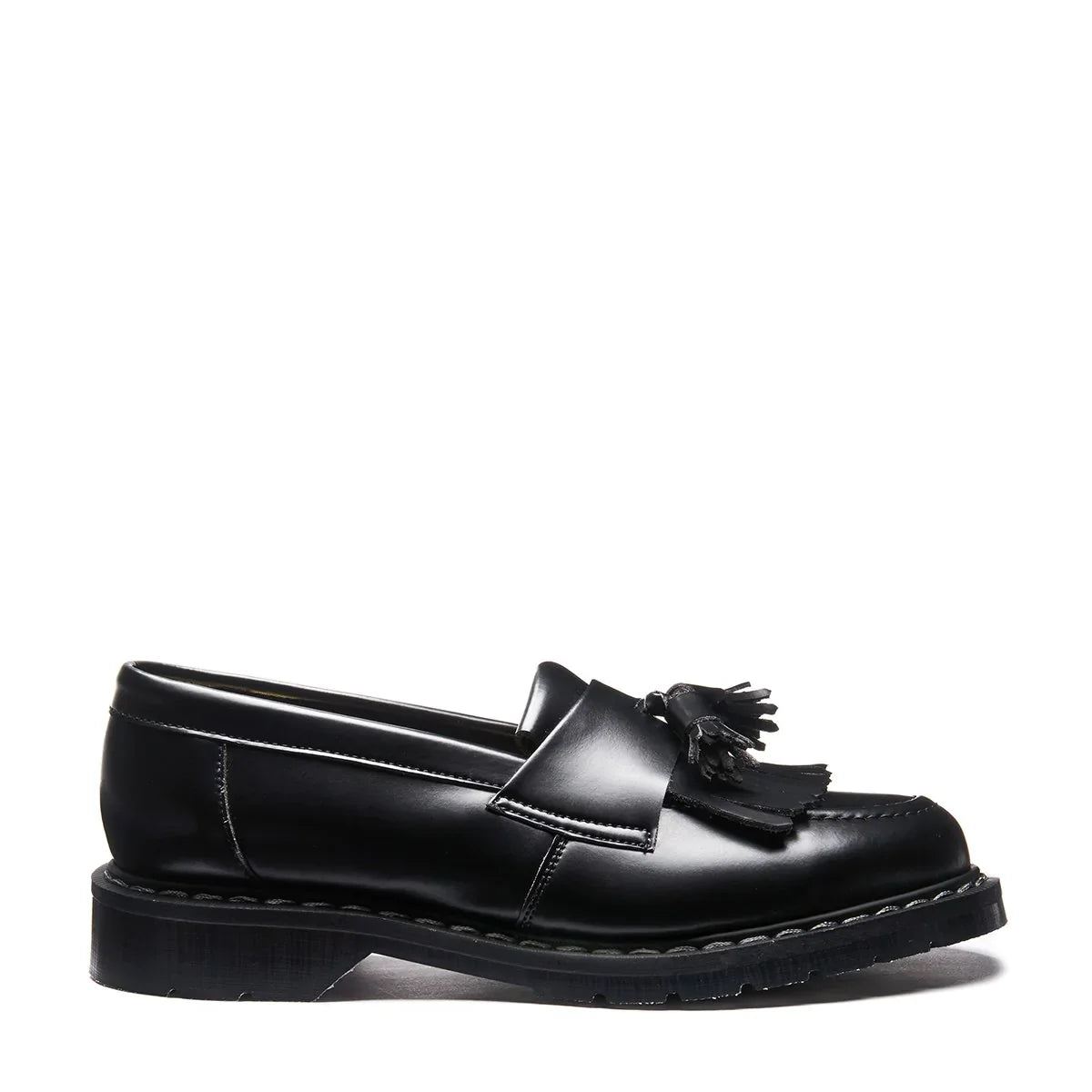 Solovair Tassel Loafer Vegan in Black Hi-Shine