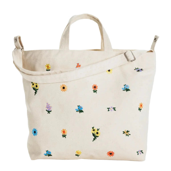 Baggu Horizontal Zip Duck Bag - Embroidered Ditsy Floral – Te Koop