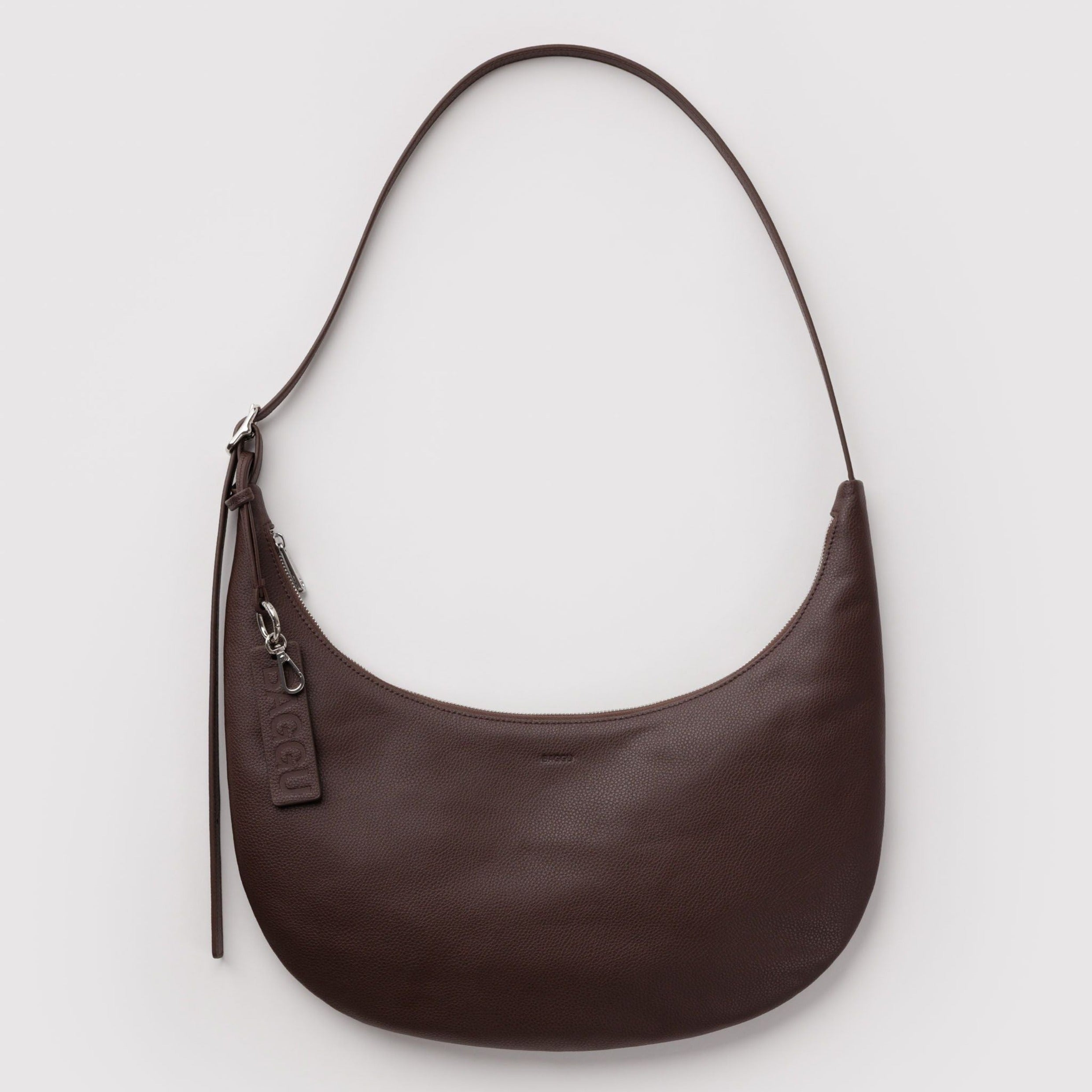 Baggu Medium Recycled Leather Flat Crescent