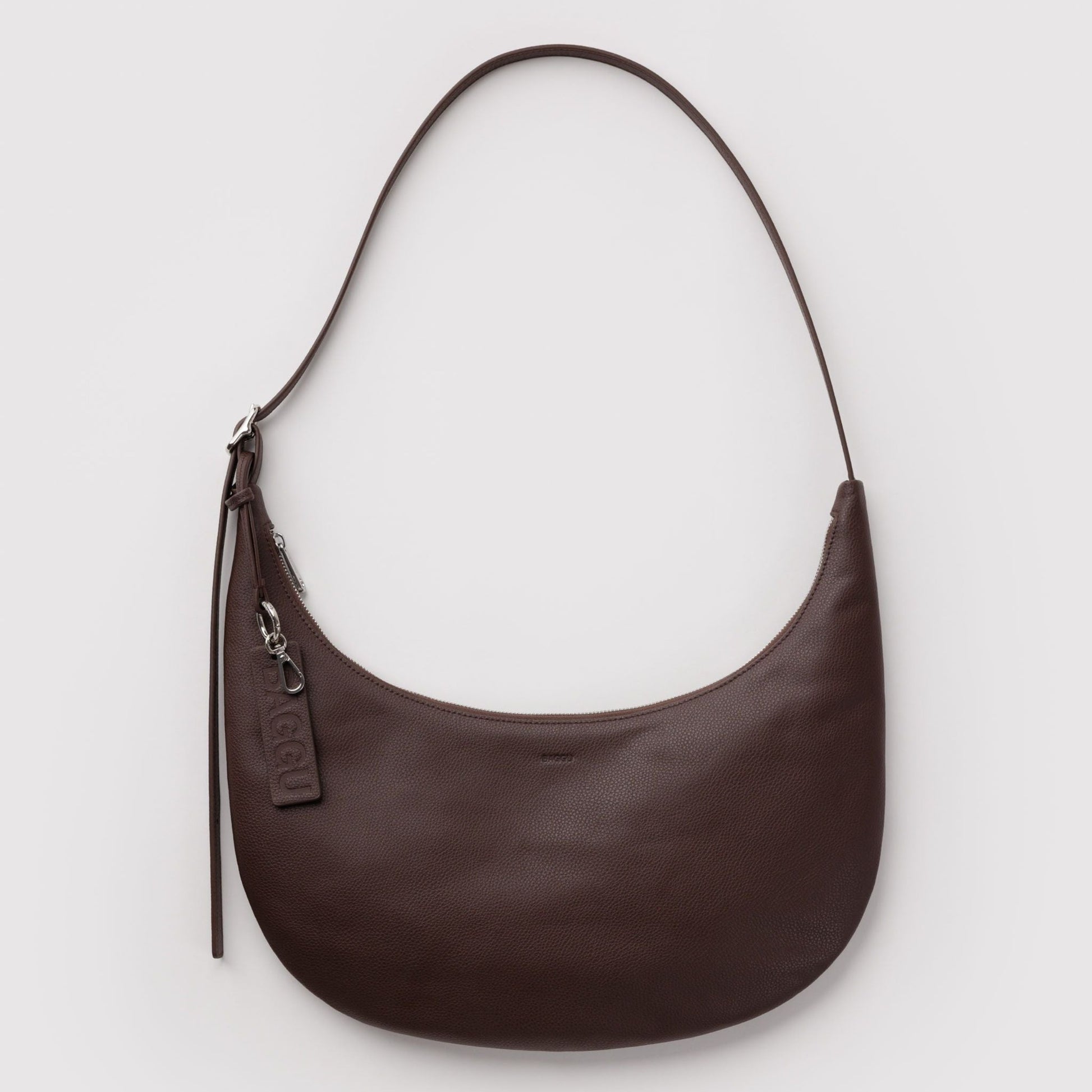 Baggu Medium Recycled Leather Flat Crescent