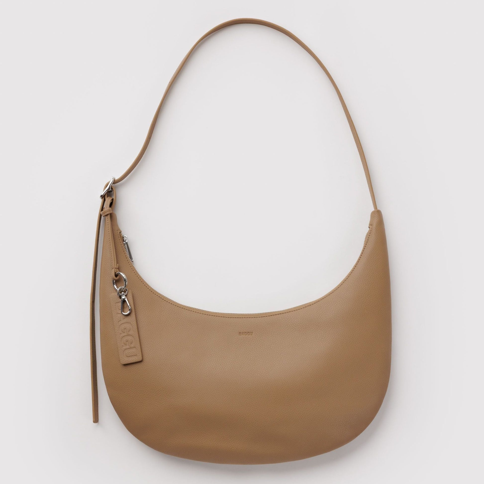 Baggu Medium Recycled Leather Flat Crescent