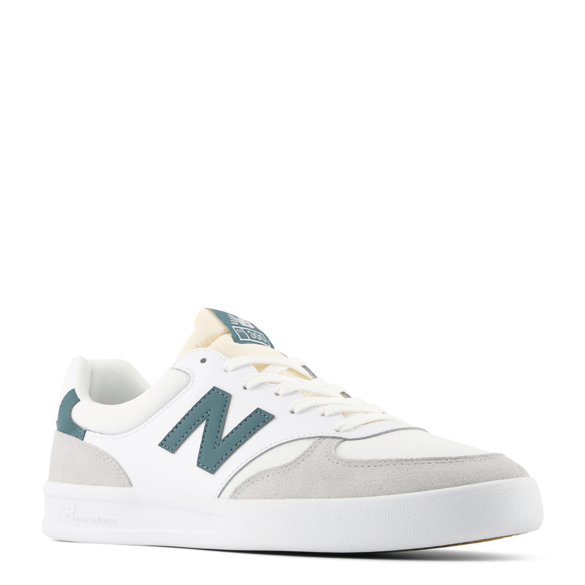 New Balance 300 Court in White with Brighton Grey and New Spruce - Getoutside Shoes