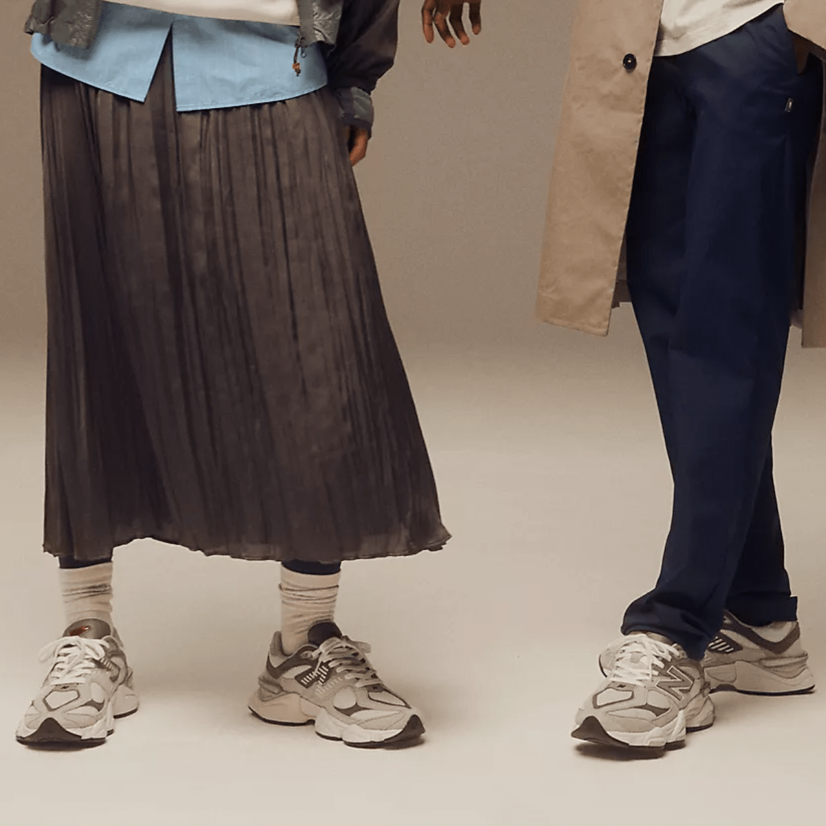 New Balance 9060 in Rain Cloud with Castlerock and White - Getoutside Shoes