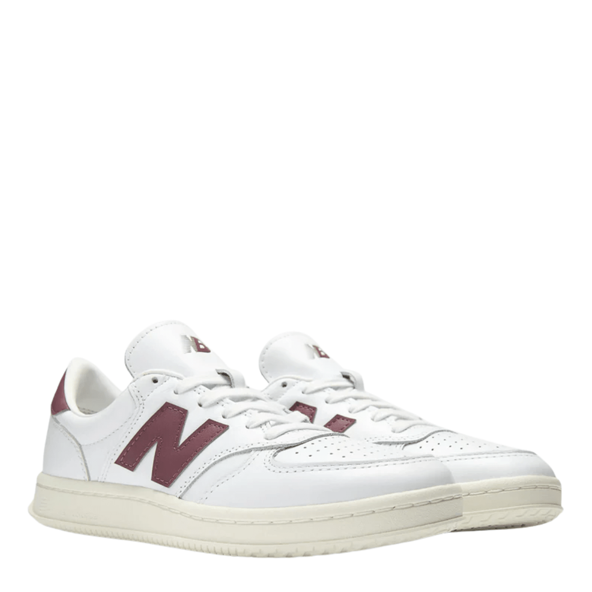 New Balance Men's T500 in White with Cherry Leather - Getoutside Shoes