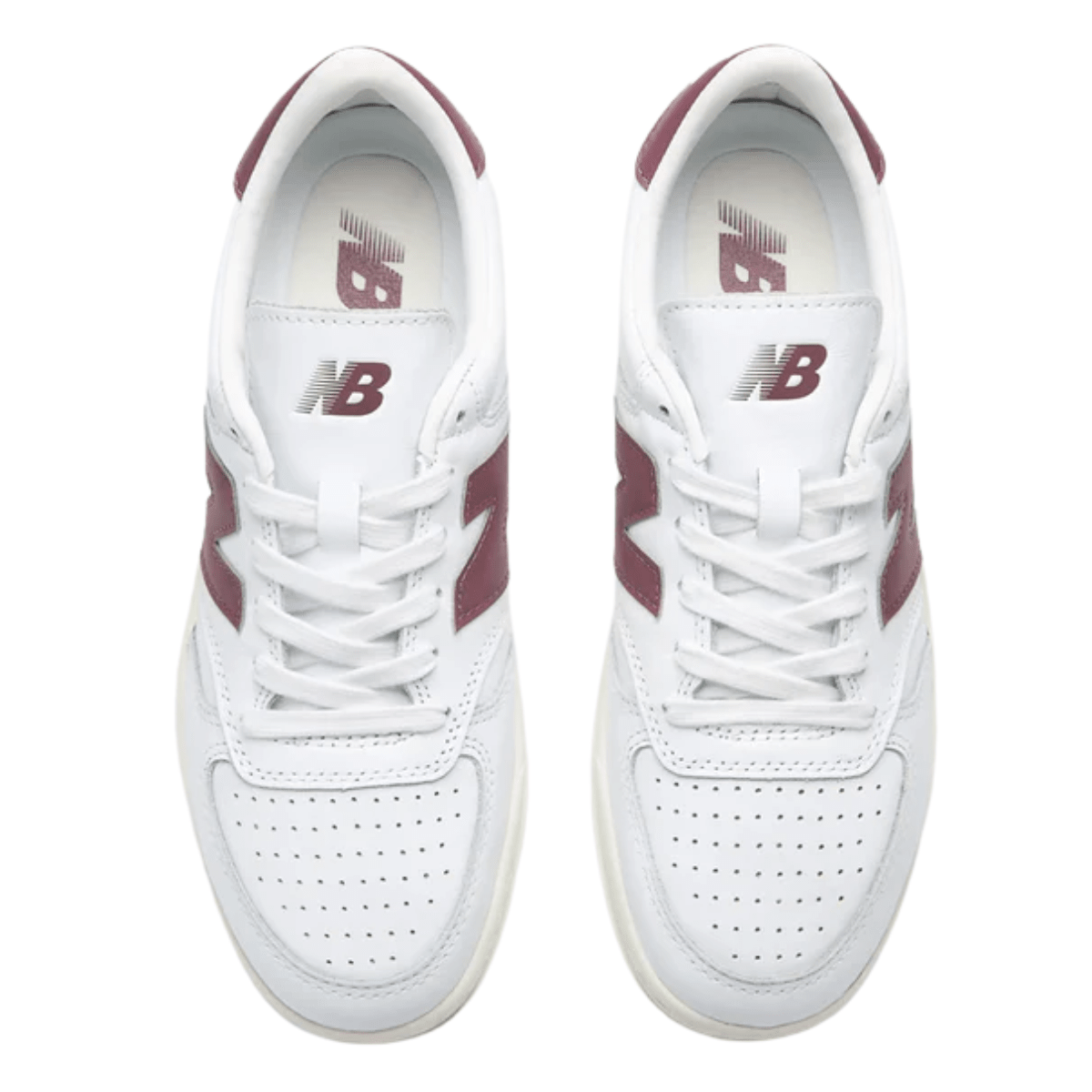 New Balance Men's T500 in White with Cherry Leather - Getoutside Shoes