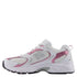 New Balance 530 in White with Pink Sugar and Silver Metallic